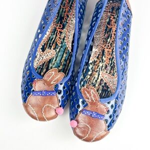 Irregular Choice Swings and Roundabouts Flats | Bunny Detail Shoes | Size 39